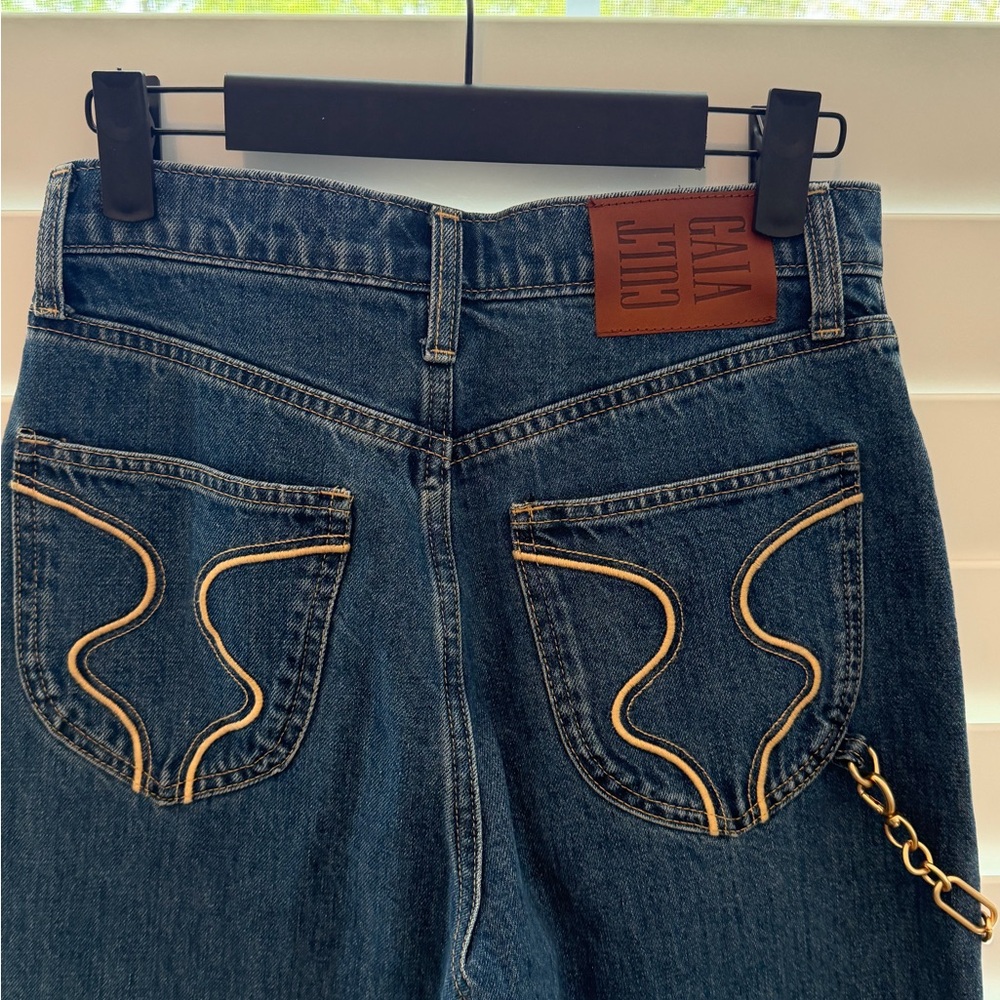 Cult Gaia x Gap Women's wide-Leg Dark Blue Jeans - Picture 4 of 6
